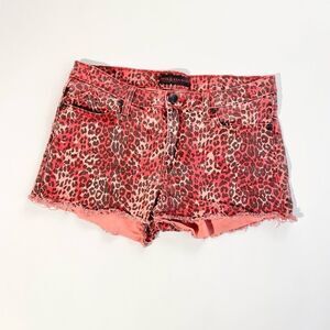 Rock & Republic red leopard print cut off short
